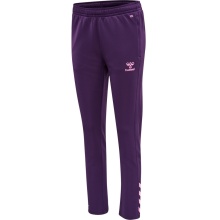 hummel Spodnie sportowe hmlCORE XK Poly Pants (materiał poliestrowy, z kieszeniami na zamek błyskawiczny) długie fioletowe damskie