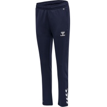 hummel Spodnie sportowe hmlCORE XK Poly Pants (Materiał poliestrowy, z kieszeniami na zamek błyskawiczny) długie granatowe damskie