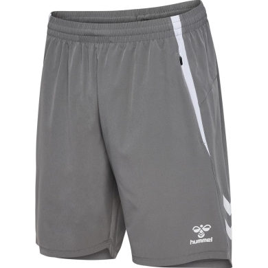 hummel Spodenki sportowe hmlLEAD 2.0 Woven Shorts (recyklingowany poliester, oddychający) krótkie szare męskie