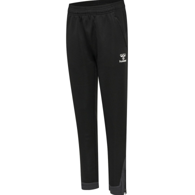 hummel Spodnie sportowe hmlLEAD Poly Pants (Kieszenie boczne, elastyczny materiał dresowy) Długie czarne Dzieci