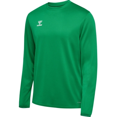 hummel Sportowa koszulka z długim rękawem hmlESSENTIAL Sweatshirt (materiał Interlock) zielona Męska