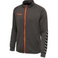 hummel Sportowa kurtka treningowa hmlAUTHENTIC Poly Zip (dzianina poliestrowa, z kieszeniami na zamek błyskawiczny) szary asfaltowy Mężczyźni