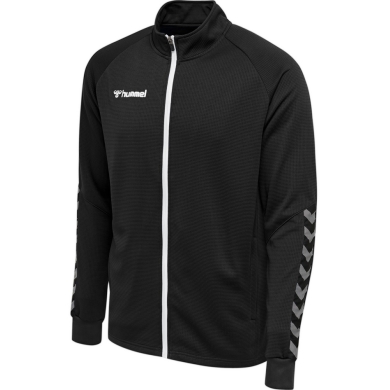 hummel Sportowa kurtka treningowa hmlAUTHENTIC Poly Zip (dzianina poliestrowa, z kieszeniami na zamek błyskawiczny) czarna Męska