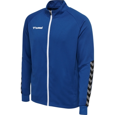 hummel Sportowa kurtka treningowa hmlAUTHENTIC Poly Zip (dzianina poliestrowa, z kieszeniami na zamek błyskawiczny) granatowa Męska