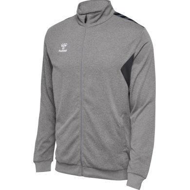 hummel Sportowa kurtka treningowa hmlAUTHENTIC PL Full-Zip (100% poliester) szara męska