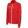 hummel Sportowa kurtka treningowa hmlAUTHENTIC Poly Zip (dzianina poliestrowa, z kieszeniami na zamek błyskawiczny) czerwona Damska