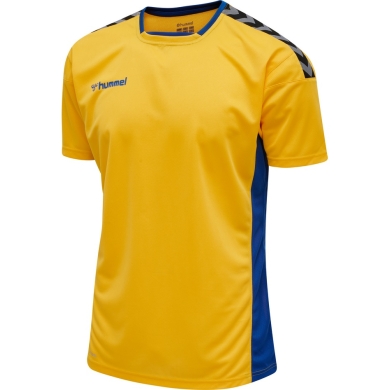 hummel Koszulka sportowa hmlAUTHENTIC Poly Jersey (lekki materiał jersey) Krótki rękaw żółty/niebieski Mężczyźni