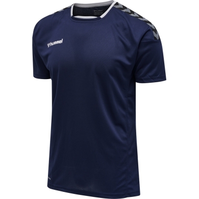 hummel Koszulka sportowa hmlAUTHENTIC Poly Jersey (lekki materiał jersey) Krótki rękaw granatowy Mężczyźni