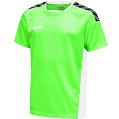 hummel T-shirt sportowe hmlAUTHENTIC Poly Jersey (lekki materiał jersey) Krótki rękaw neonowy zielony Dzieci