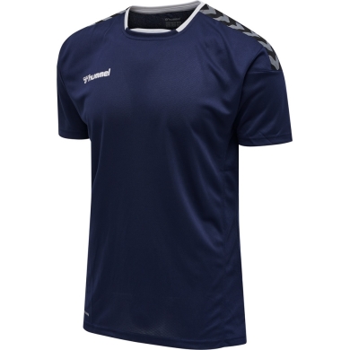 hummel Koszulka sportowa hmlAUTHENTIC Poly Jersey (lekki materiał jersey) Krótki rękaw granatowy Dzieci