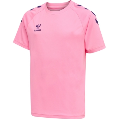 hummel T-shirt sportowe hmlCORE XK Core Poly (materiał Interlock) Krótki rękaw różowy Dzieci