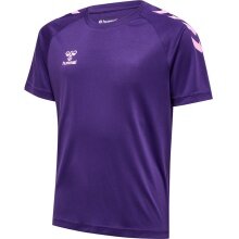 hummel T-shirt sportowy hmlCORE XK Core Poly (materiał Interlock) Krótki rękaw fioletowy Dzieci