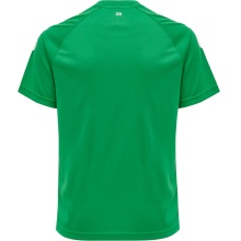 hummel T-shirt sportowe hmlCORE XK Core Poly (materiał interlock) krótki rękaw zielony dziecięcy