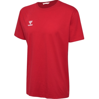 hummel Sport/Czas wolny T-shirt hmlGO 2.0 (Bawełna organiczna, klasyczny design) Krótki rękaw czerwony Mężczyźni