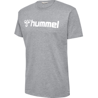 hummel Sport/Czas wolny T-shirt hmlGO 2.0 Logo (Bawełna organiczna) Krótki rękaw szary Mężczyźni