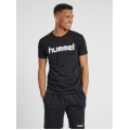 hummel Sport/Czas wolny T-shirt hmlGO Cotton Big Logo (Bawełna) Krótki rękaw czarny Mężczyźni