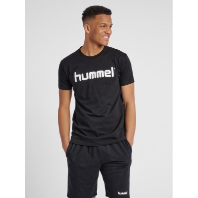 hummel Sport/Czas wolny T-shirt hmlGO Cotton Big Logo (Bawełna) Krótki rękaw czarny Mężczyźni