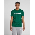 hummel Sport/Czas wolny T-shirt hmlGO Cotton Big Logo (Bawełna) Krótki rękaw ciemnozielony Mężczyźni