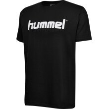 hummel Sport/Czas wolny T-shirt hmlGO Cotton Big Logo (Bawełna) Krótki rękaw czarny Dzieci