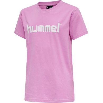 hummel Sport/Czas wolny T-shirt hmlGO Cotton Big Logo (Bawełna) Krótki rękaw orchidpink Dzieci