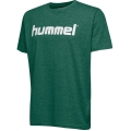 hummel Sport/Freizeit-Tshirt hmlGO Cotton Big Logo (Bawełna) Krótki rękaw ciemnozielony Dzieci