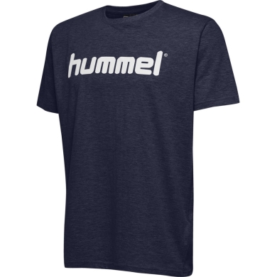 hummel Sport/Czas wolny T-shirt hmlGO Cotton Big Logo (Bawełna) Krótki rękaw granatowy Dzieci