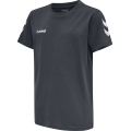 hummel Sport/Freizeit-Tshirt hmlGO Cotton (Bawełna) Krótki rękaw ciemnoszary Dzieci