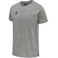 hummel Koszulka sportowa hmlMOVE Grid Cotton (100% bawełna) Krótki rękaw jasnoszara Mężczyźni