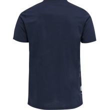 hummel Koszulka sportowa hmlMOVE Grid Cotton (100% bawełna) Krótki rękaw granatowy Mężczyźni