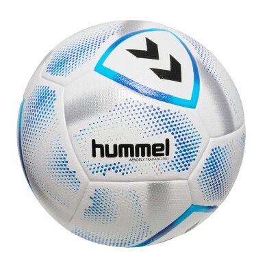 hummel Piłka nożna hmlAEROFLY Training Pro (Rozmiar 5) biało-niebiesko-srebrna - 1 piłka