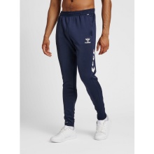 hummel Spodnie sportowe hmlCORE XK Training Poly Pants (Materiał poliestrowy) Długie granatowe Mężczyźni