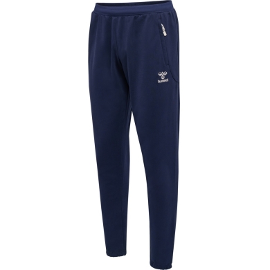 hummel Spodnie sportowe hmlMOVE Grid Cotton Pant (100% bawełna) długie granatowe męskie