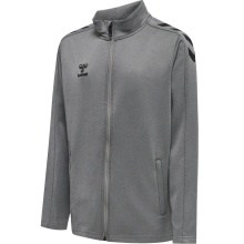 hummel Sportowa kurtka treningowa hmlCORE XK Poly Zip Sweat (materiał poliestrowy, zamek błyskawiczny z przodu) szary dziecięcy