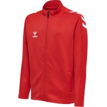 hummel Sportowa kurtka treningowa hmlCORE XK Poly Zip Sweat (materiał poliestrowy, zamek błyskawiczny z przodu) czerwony dziecięcy