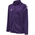 hummel Sportowa kurtka treningowa hmlCORE XK Poly Zip Sweat (materiał poliestrowy, zamek błyskawiczny z przodu) fioletowa/biała dziecięca