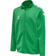 hummel Sportowa kurtka treningowa hmlCORE XK Poly Zip Sweat (materiał poliestrowy, zamek błyskawiczny z przodu) zielona dziecięca