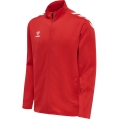 hummel Sportowa kurtka treningowa hmlCORE XK Poly Zip Sweat (materiał poliestrowy, zamek błyskawiczny z przodu) czerwony mężczyźni