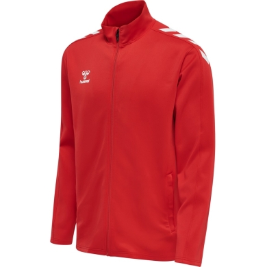 hummel Sportowa kurtka treningowa hmlCORE XK Poly Zip Sweat (materiał poliestrowy, zamek błyskawiczny z przodu) czerwony mężczyźni