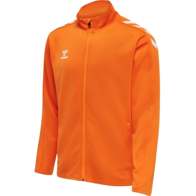 hummel Sportowa kurtka treningowa hmlCORE XK Poly Zip Sweat (materiał poliestrowy, zamek błyskawiczny z przodu) pomarańczowy mężczyźni