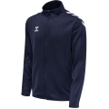 hummel Sportowa kurtka treningowa hmlCORE XK Poly Zip Sweat (materiał poliestrowy, zamek błyskawiczny z przodu) granatowy mężczyźni