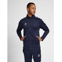 hummel Sportowa kurtka treningowa hmlCORE XK Poly Zip Sweat (materiał poliestrowy, zamek błyskawiczny z przodu) granatowy mężczyźni