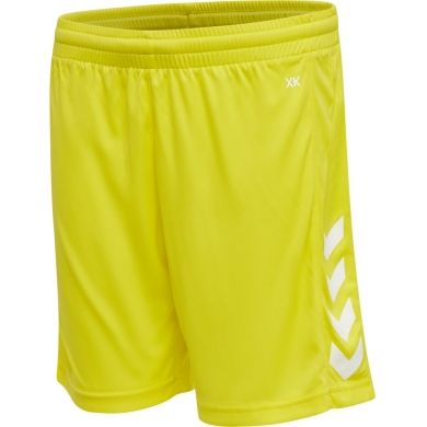 hummel Spodenki sportowe hmlCORE XK Poly Shorts (wytrzymały podwójny splot, bez bocznych kieszeni) Krótkie żółte Dzieci