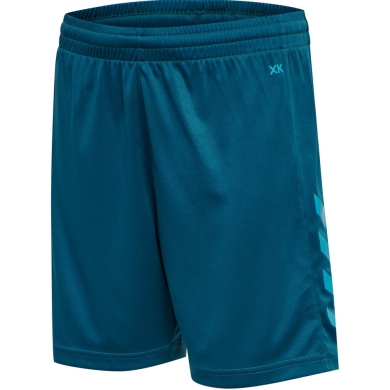 hummel Spodenki sportowe hmlCORE XK Poly Shorts (wytrzymały podwójny splot, bez bocznych kieszeni) Krótkie koralowo-niebieskie Dzieci