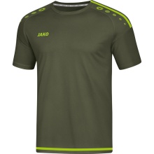 JAKO Koszulka sportowa Trikot Striker 2.0 KA (100% poliester Keep Dry) Krótki rękaw khaki/neonowy zielony Chłopcy