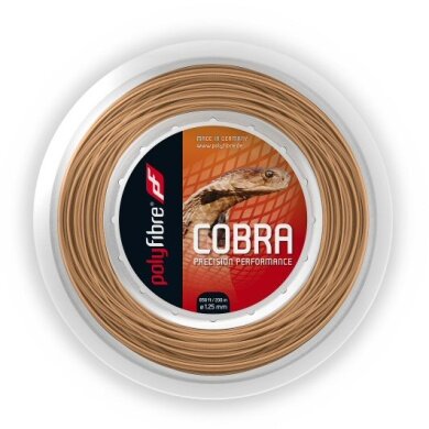 Polyfibre Sznur tenisowy Cobra (Trwałość+Dotyk) czerwony 200m rolka