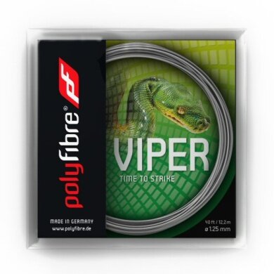 Nawleczka z żyłką tenisową Polyfibre Viper (trwałość + dotyk) srebrna