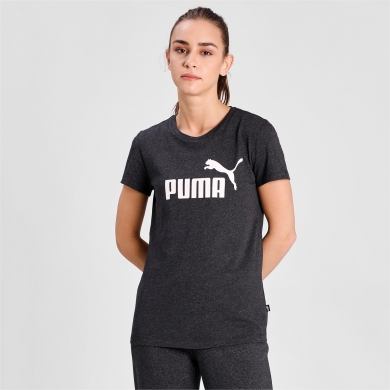 Puma Koszulka Fitness Essentials Logo (100% Bawełna) ciemnoszara Damska