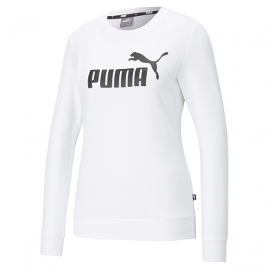 Puma Koszulka długorękawowa Essentials Logo (materiał mieszany) biała damska