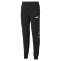 Puma Spodnie dresowe Graphic Sweat Pants - Bawełna, ocieplane - czarne Mężczyźni