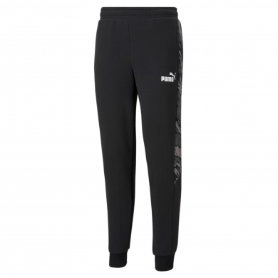 Puma Spodnie dresowe Graphic Sweat Pants - Bawełna, ocieplane - czarne Mężczyźni